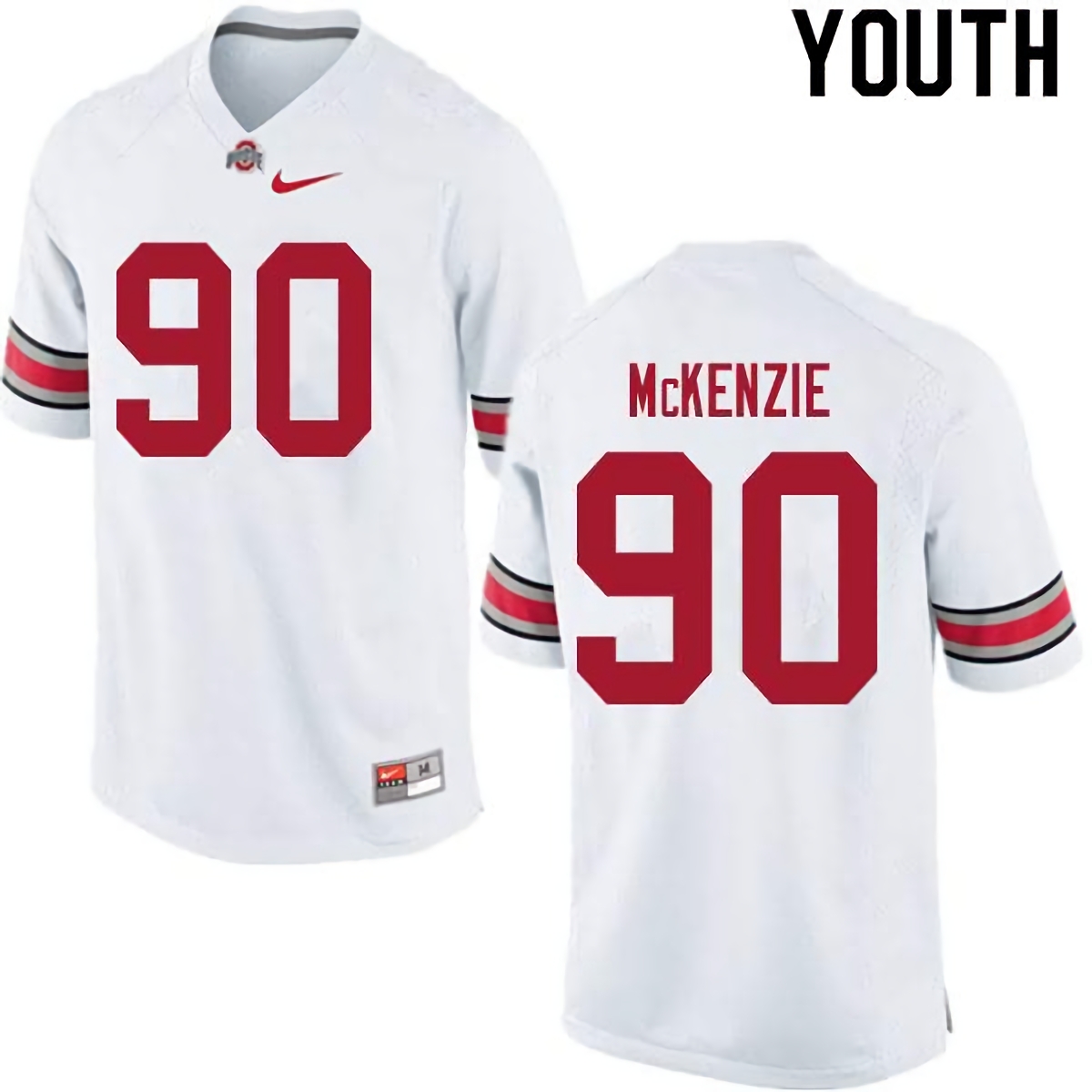 Jaden McKenzie Ohio State Buckeyes Youth NCAA #90 Nike White College Stitched Football Jersey NGI6856ZV